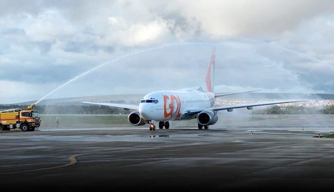 Gol inaugura em Juazeiro voo diurno para São Paulo com direito a batismo de aeronave