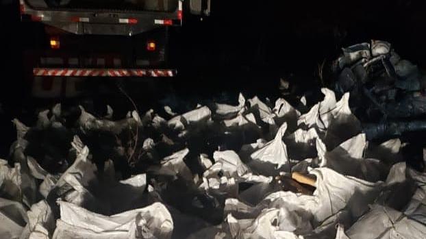 Mais de 4 toneladas de maconha são encontradas dentro de caminhão em Aquiraz