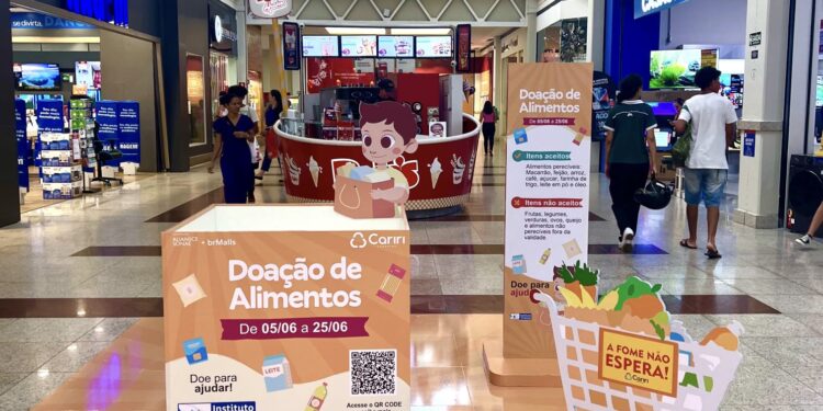 Cariri Shopping promove campanha de arrecadação de alimentos para Instituição Maria Mãe da Vida